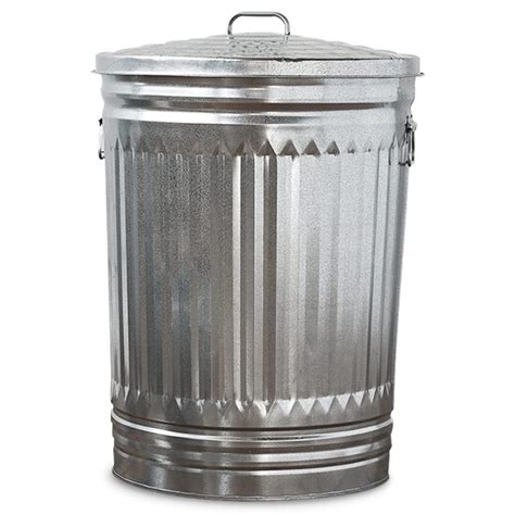 Amazon.com: MARKSON Sturdy 20-Gallon Galvanized Steel Trash Can with ...