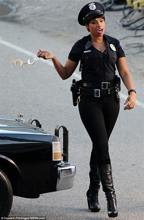 Policewoman Jennifer Hudson carrying handcuffs | Funny dress, Women ...