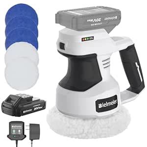 Bielmeier 20V 6" Cordless Buffer/Polisher Kit, Included 2Ah Battery ...