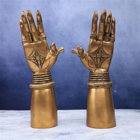 Brass Hand Pair Showpiece – The Advitya