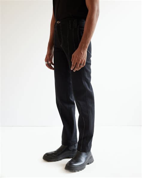 Dart Embroidered Denim Black – countrymade.in