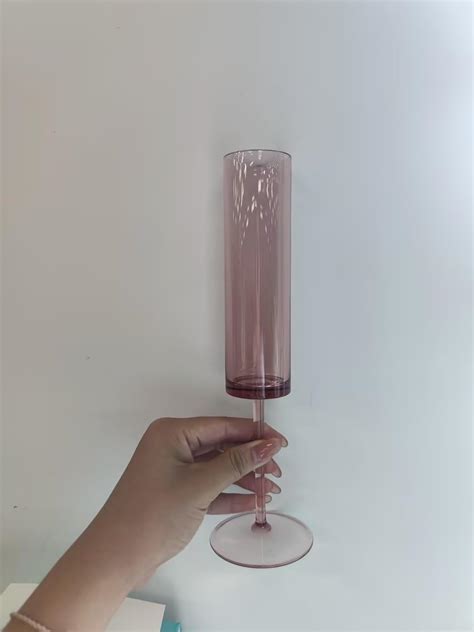 Amazon.com | 24 Pieces Pink Champagne Flutes 6 OZ Acrylic Square ...