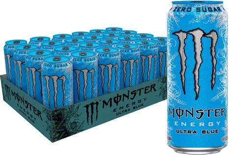 (24-Pack) Monster Ultra Blue Energy Drink, Sugar-Free, Hydration Boost ...
