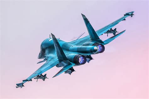 Download Jet Fighter Aircraft Military Sukhoi Su-34 Image