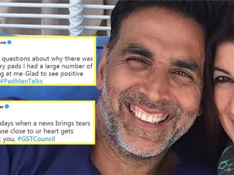 Twinkle & Akshay Applaud GST Exemption On Sanitary Pads, Fans Give ...