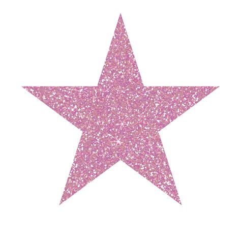 Pink star glitter on transparent backgroud. Design for decorating ...