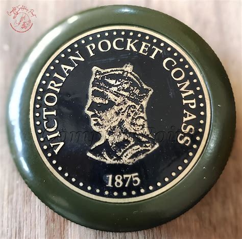 Antique Poem Pocket Compass with Victorian Queen Image Engraved by ...