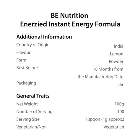 Enerzied Instant Energy Formula-Lemon – HERBS AND HILLS
