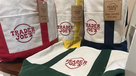 Trader Joe's mini canvas tote bags returning in pastel