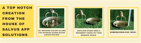 Salvus APP SOLUTIONS Brass Shivling Abhishek Set with Stand & Kalash ...