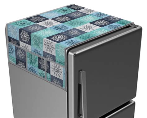 Kuber Industries Floral Checks Print Fridge Cover With Side Pockets ...