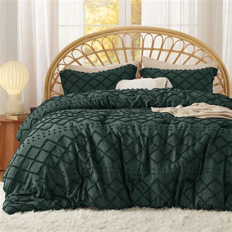 Amazon.com: Bedsure King Size Comforter Set - Dark Emerald Green ...