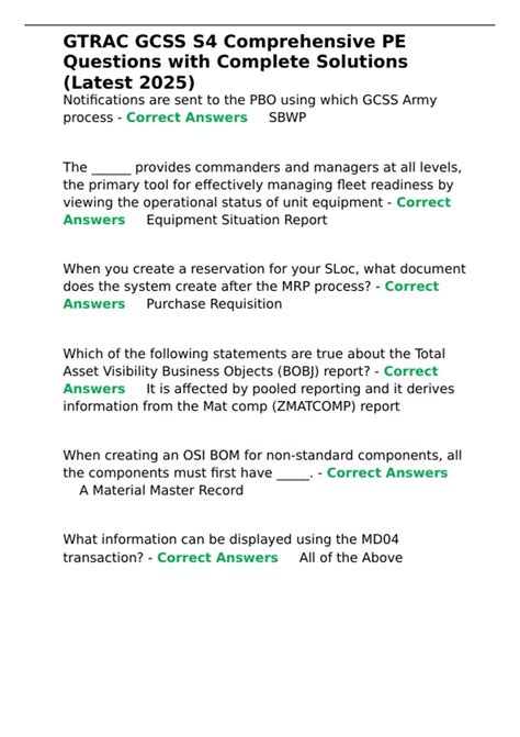 GTRAC GCSS S4 Comprehensive PE Questions with Complete Solutions ...