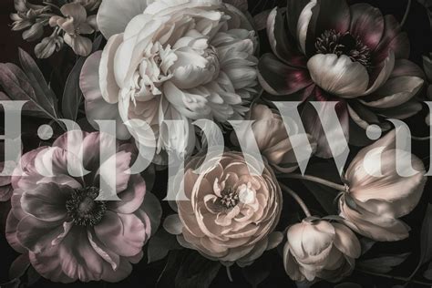 Dark Moody Baroque Blooms Wallpaper - Happywall