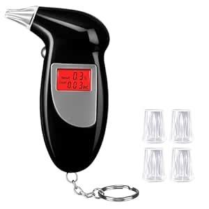 Vinesto Digital Alcohol Breath Tester, LCD Display, Portable BAC Meter ...