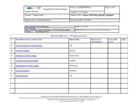 Meeting Agenda Sample 的图像结果