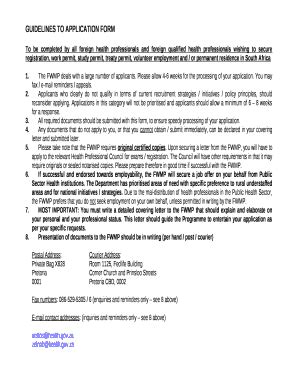 GUIDELINES TO APPLICATION Doc Template | pdfFiller