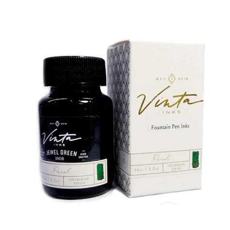 Buy Vinta Jewel Green Ink | Vinta Fountain Pen Shimmer Inks | Makoba