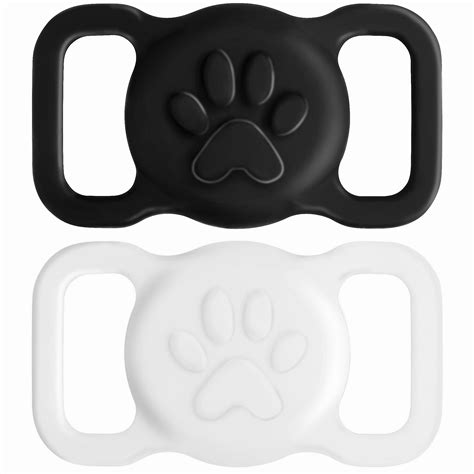 Taglory Airtag Dog Collar Holder, 2 Pcs Silicone Waterproof Air Tag ...