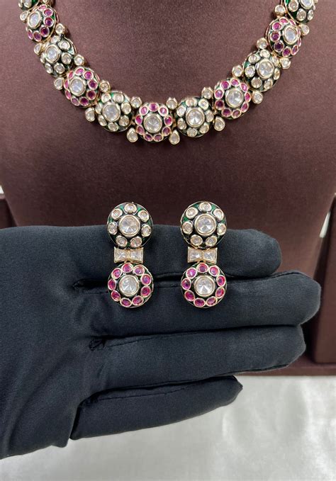 Mayuri Moissanite Delicate Necklace – Kaushalya Art Jewellery