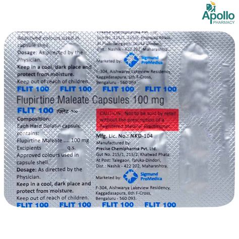 FLIT 100MG CAPSULE Price, Uses, Side Effects, Composition - Apollo Pharmacy