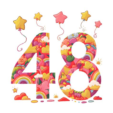 Premium Vector | Numeric digit 48 vector illustration typography of ...
