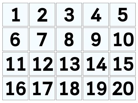 Image result for Large Printable Number Cards