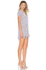 X by NBD Warriors Embellished Tunic in Red & White & Blue | REVOLVE