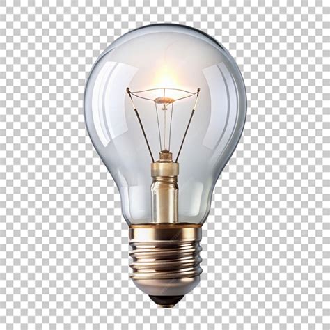 Realistic light bulb on transparent background | Premium AI-generated PSD