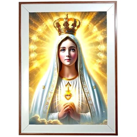 Mother Mary Photo Frame - Virgin Mary Framed Photo, 25x34 cm