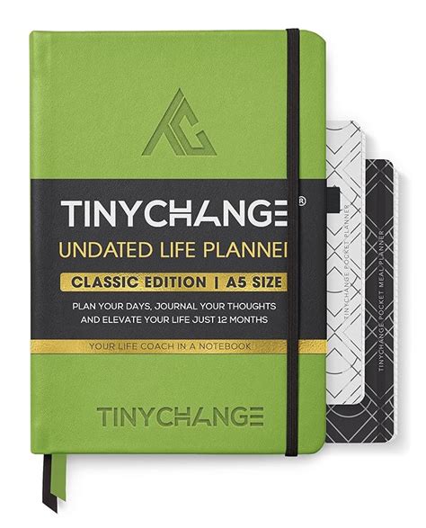 TinyChange Undated Classic Life Planner | A5 Size Diary+ 2 Pocket ...