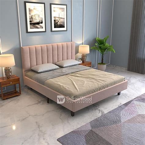 DRIFTINGWOOD Florina Engineered Wood Low Height King Size Bed Without ...