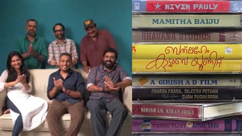 Nivin Pauly teams up with Premalu director; Mamitha Baiju to play lead ...