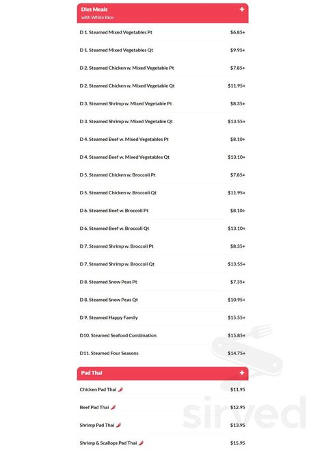 Menu - Simsbury CT's Main Moon Chinese Restaurant | Sirved