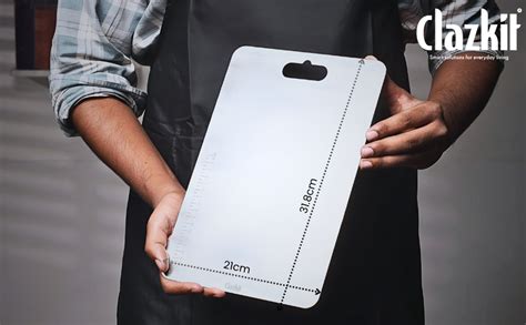 Buy Clazkit Large Stainless Steel Chopping Cutting Board Vegetable ...