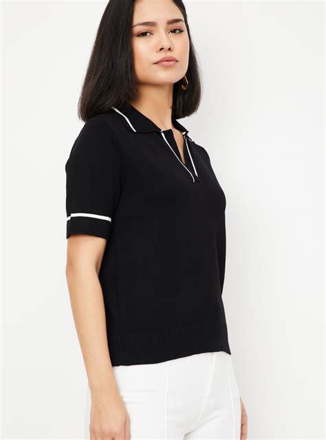 Buy Women Knit Polo T-shirts Online at just Rs. 899.0 - 1000014778664 ...