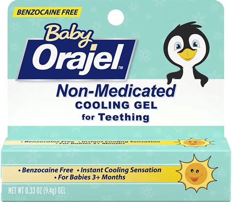 Orajel Non-Medicated Cooling Teething Gel, Daytime, 0.33 oz HSA/FSA ...