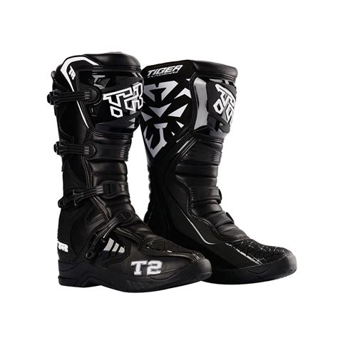 TR MTR T2 Motocross Boots Black | Off-Road Riding Boots India