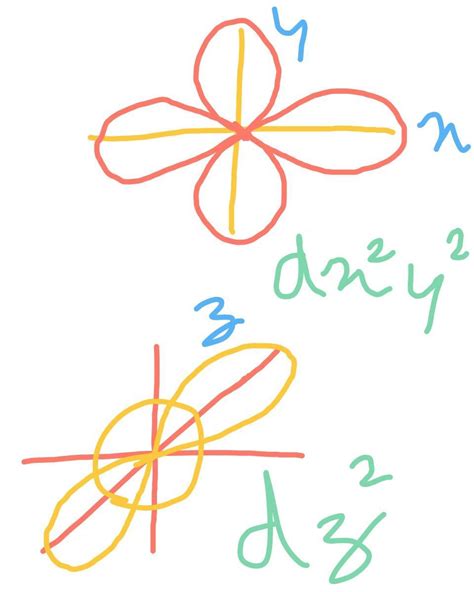 what are the shapes of D orbitals name them and draw their shapes also ...