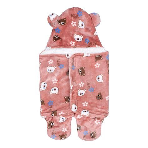 TOTOMO Baby Blankets New Born Super Soft Baby Brown Wrapper Sleeping ...