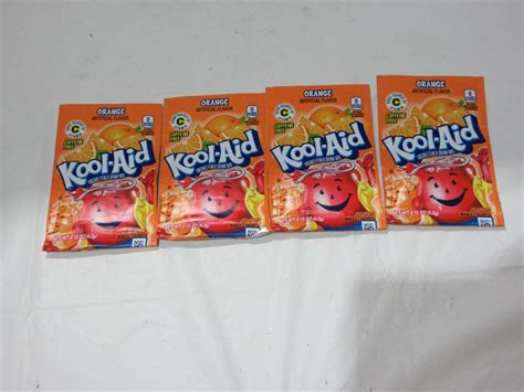 ORANGE KOOL-AID DRINK MIX - 4 PACKAGES