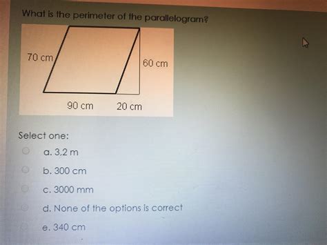 Perimeter Of A Parallelogram