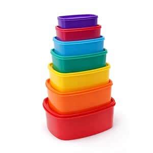 Buy Shrux 7 Pcs Food Storage Containers Set with Lids | Multi Size ...