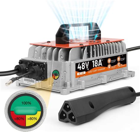 Amazon.com: Golf Cart Charger 48 Volt EZGO RXV TXT Fast Charging, 18AMP ...
