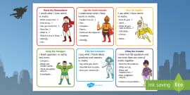 KS2 Maths Bloom's Taxonomy Meet the Bloom Superheroes Desk Mat