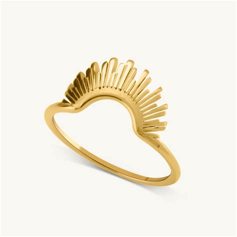 Buy Rising Sun Ring- 18k Gold Plated online- Palmonas – PALMONAS