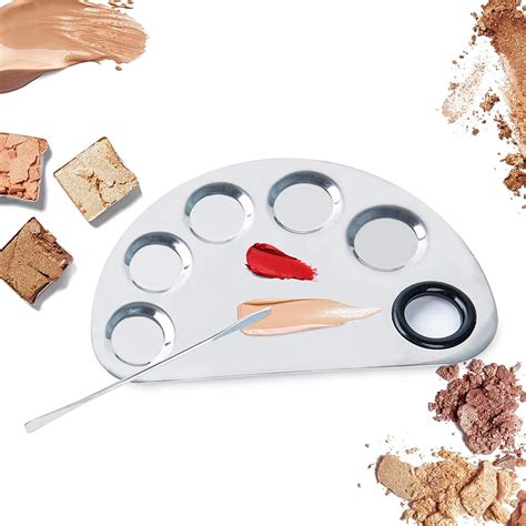 2 Pieces Stainless Spatula Makeup Palette Mixing Artist Sh Eye Palette ...