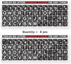 ONCRO Language Typing font English keyboard sticker for laptop ...