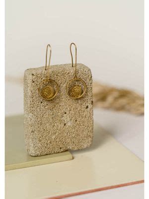 Buy Studio Anviksha Gold Beaten Circle Loop Earrings Online