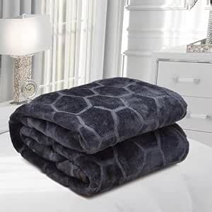 Buy RRC Super Soft Printed Grey Color Single Bed Mink Blanket with ...